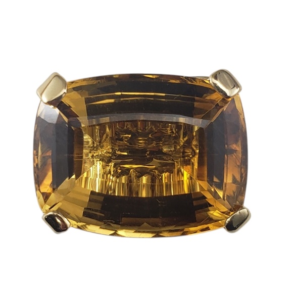 14 Karat Yellow Gold Citrine Ring Size 9  #20722 - Picture 1 of 8